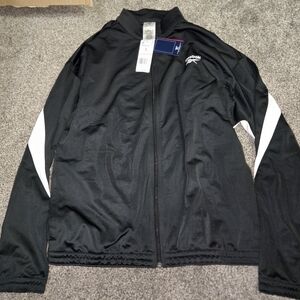 Reebok Black Jacket with White Stripes